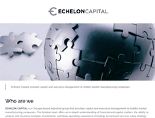 Tablet Screenshot of echeloncapital.com